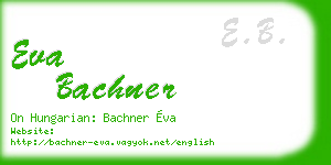 eva bachner business card